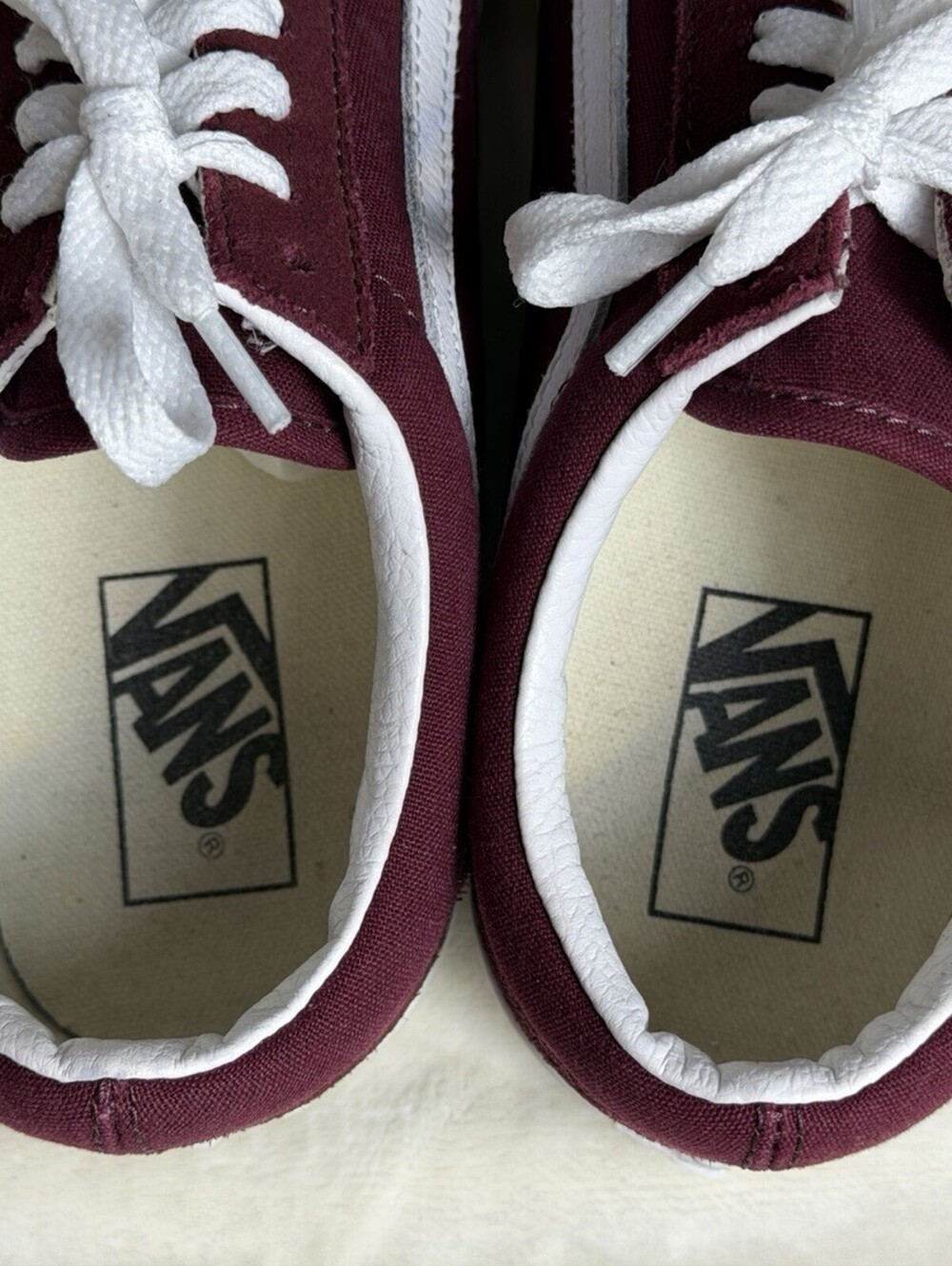 Vans Old Skool Platform Burgundy Maroon Shoes Womens 10 Mens 8.5 Suede Canvas - Picture 7 of 8